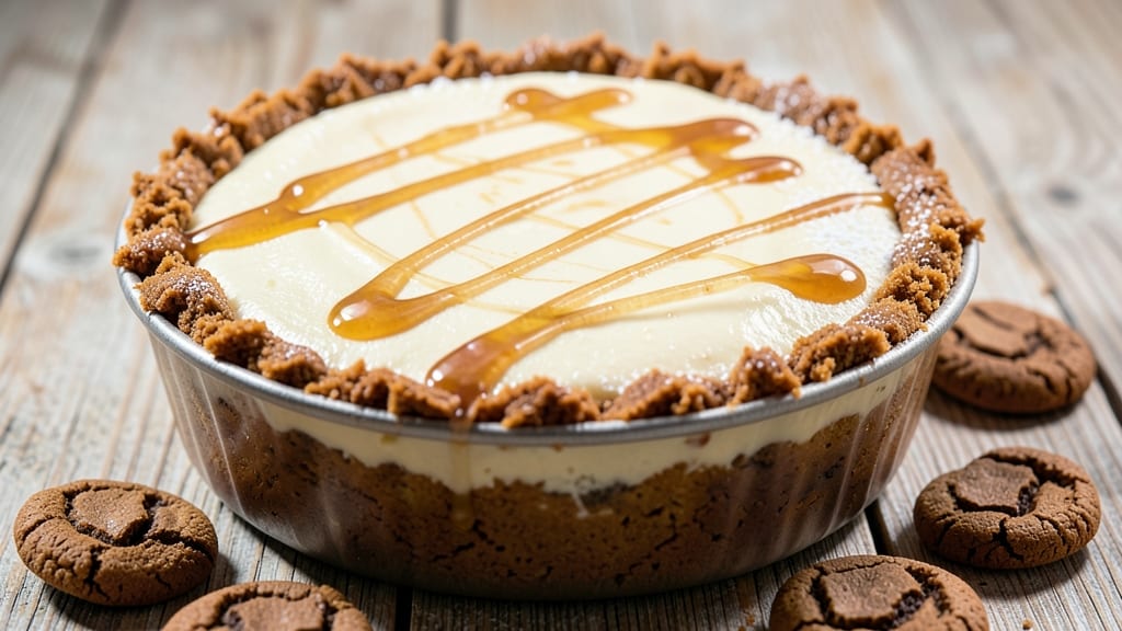 Biscoff Cookie Crust Cheesecake Recipe: Crunchy Base With Silky Filling Inside