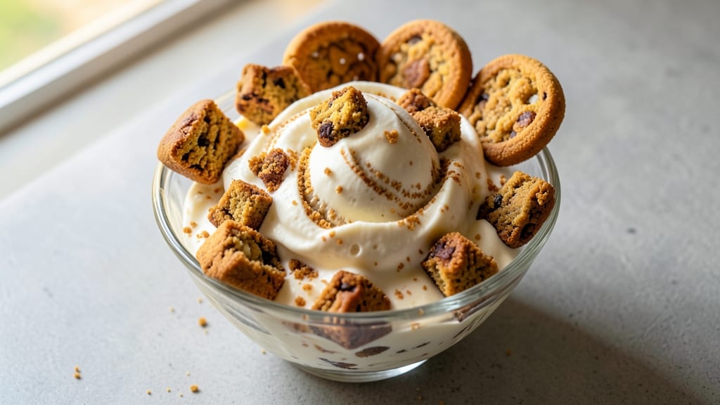 Biscoff Cookie Ice Cream Recipe: Crunchy Cookie Chunks in Creamy Vanilla Swirls