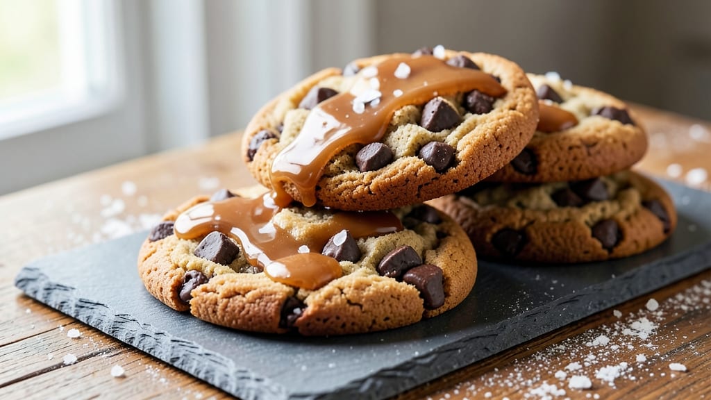 Chocolate Caramel Sea Salt Cookie Recipe: Triple-Layered Crunch, Gooey Hearts
