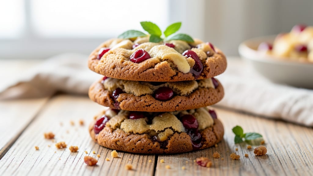 Cherry Chip Nougat Cookie Recipe: Tart Cherry Swirls and Crunchy Caramel Clusters