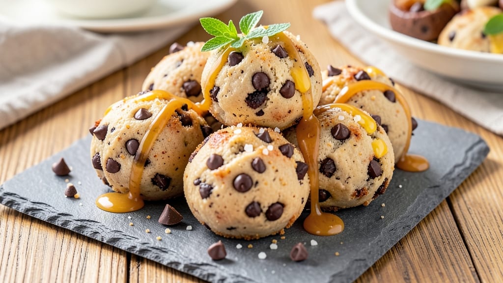 Chocolate Chip Cookie Dough Balls Recipe: Warm Vanilla Swirls and Melty Chunks Baked Fresh