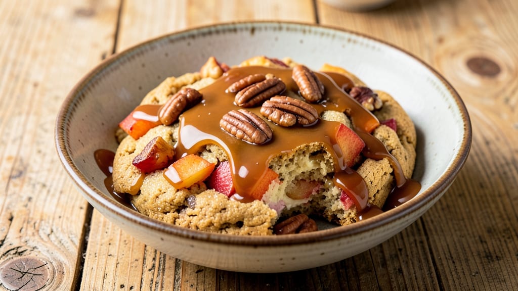 Caramel Apple Cookie Dough Recipe: Warm Spiced Apple Filling With Gooey Dough Bites